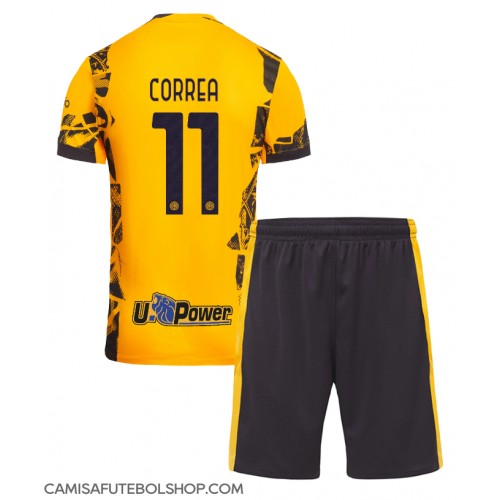 Camisa de time de futebol Inter Milan Joaquin Correa #11 Replicas 3º Equipamento Infantil 2024-25 Manga Curta (+ Calças curtas)